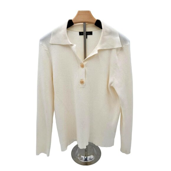 Banana Republic Cream Sweater 3 Button Down - Picture 1 of 2